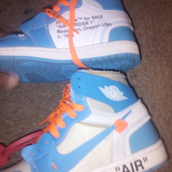 Jordan 1$ off white and baby blue - Picture 3 of 7